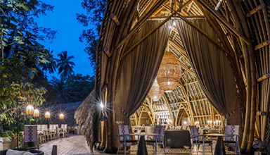 印尼：环保竹餐厅 竹建筑