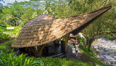 印尼：竹餐厅 竹建筑