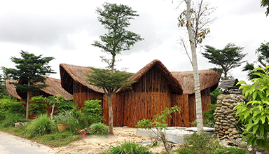 越南：珍珠水疗中心 竹屋 竹建筑