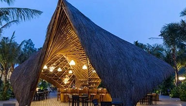 越南：特色三角竹餐厅 竹建筑