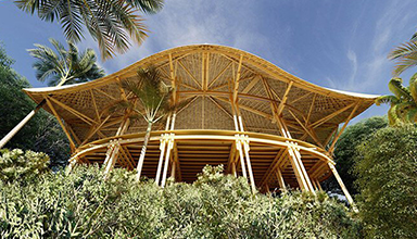 印尼巴厘岛：特色竹茶馆 竹建筑