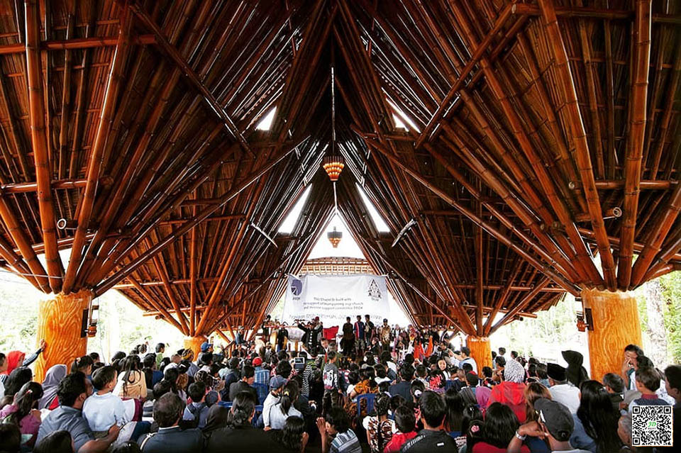 印尼：宗教鸡巢剧场 特色竹建筑案例鉴赏