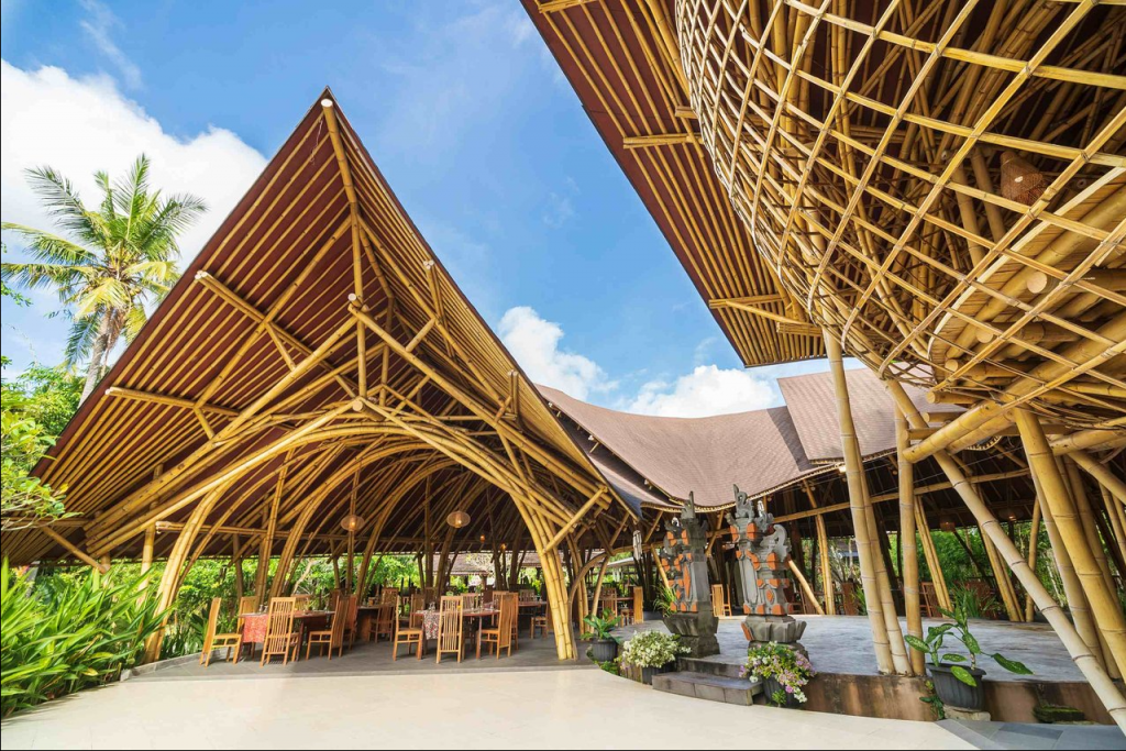 印尼：生态竹餐厅  竹建筑