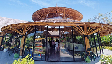 泰国.佛统府 自然乐园 竹建筑咖啡馆