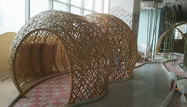 竹建筑中的竹小品都是什么样的呢？竹景观 竹装饰 竹装置 竹结构 全国施找上海境道原竹