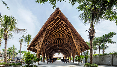 越南.Keeng 海鲜餐厅  竹结构 竹餐厅 竹廊